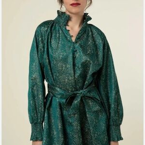 FRNCH Green Floral Mini Dress